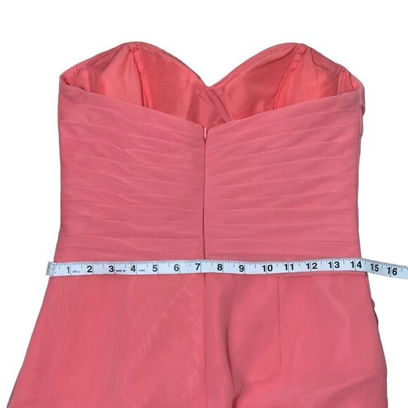 MORI LEE by Madeline Gardner Strapless Coral Gown Size 8 - Picture 13 of 14